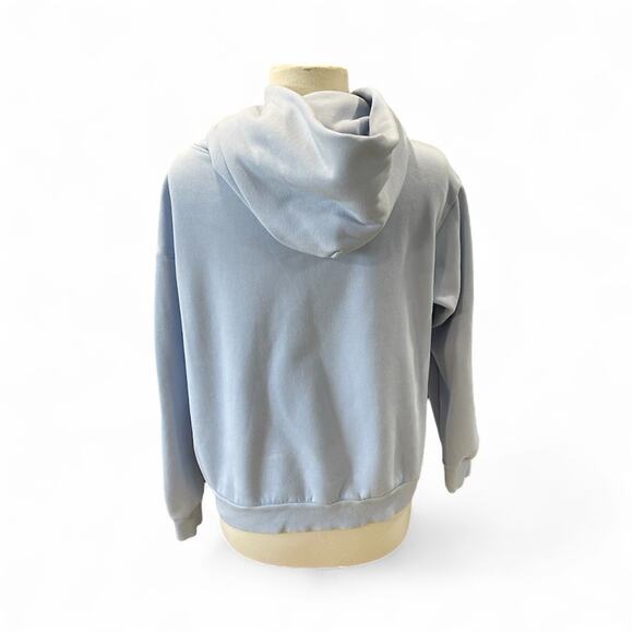 Rhinestone Sp5der Men's Pullover Hoodie Size Small Baby Blue Front Pouch - Picture 2 of 16